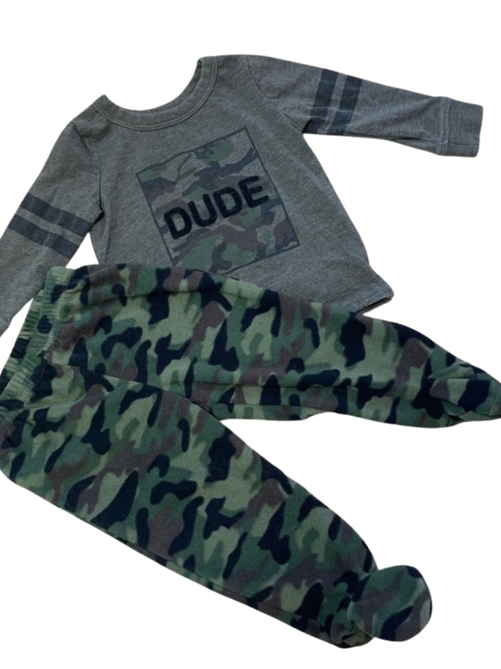 George Baby Boy Camo "DUDE" 2-Piece Set - 6-12M